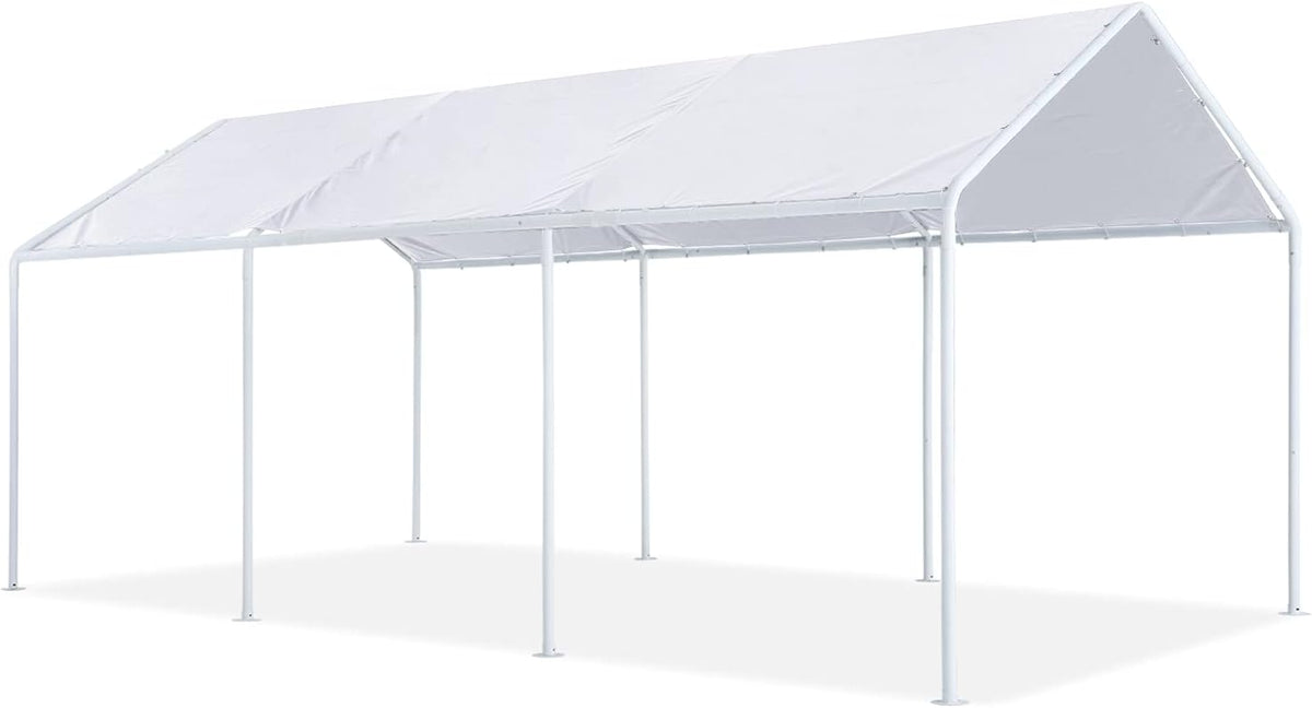 10x20 FT Gray Carport U3737