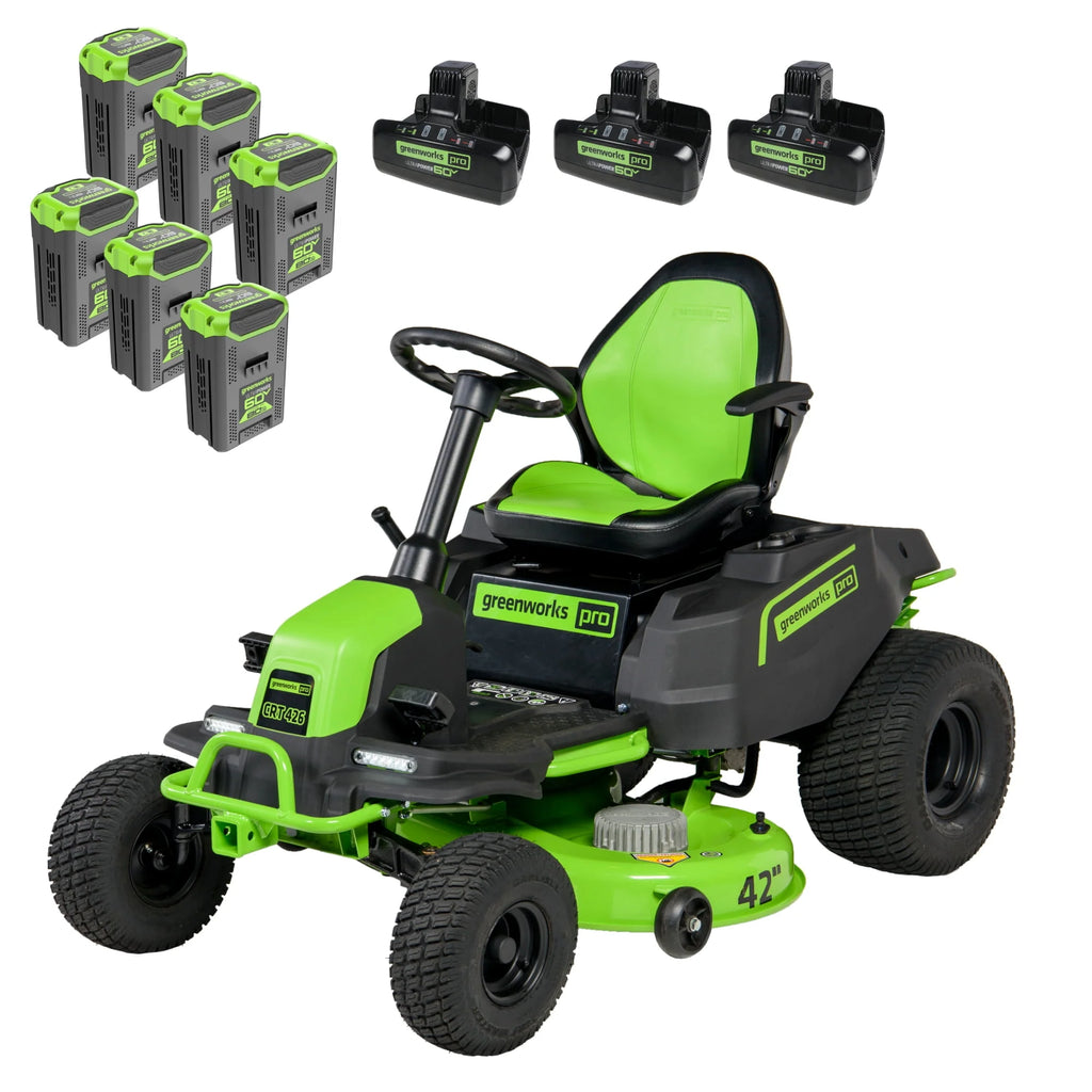 60V 42 Cordless Battery Riding Lawn Mower with 8.0Ah Batteries Q26811