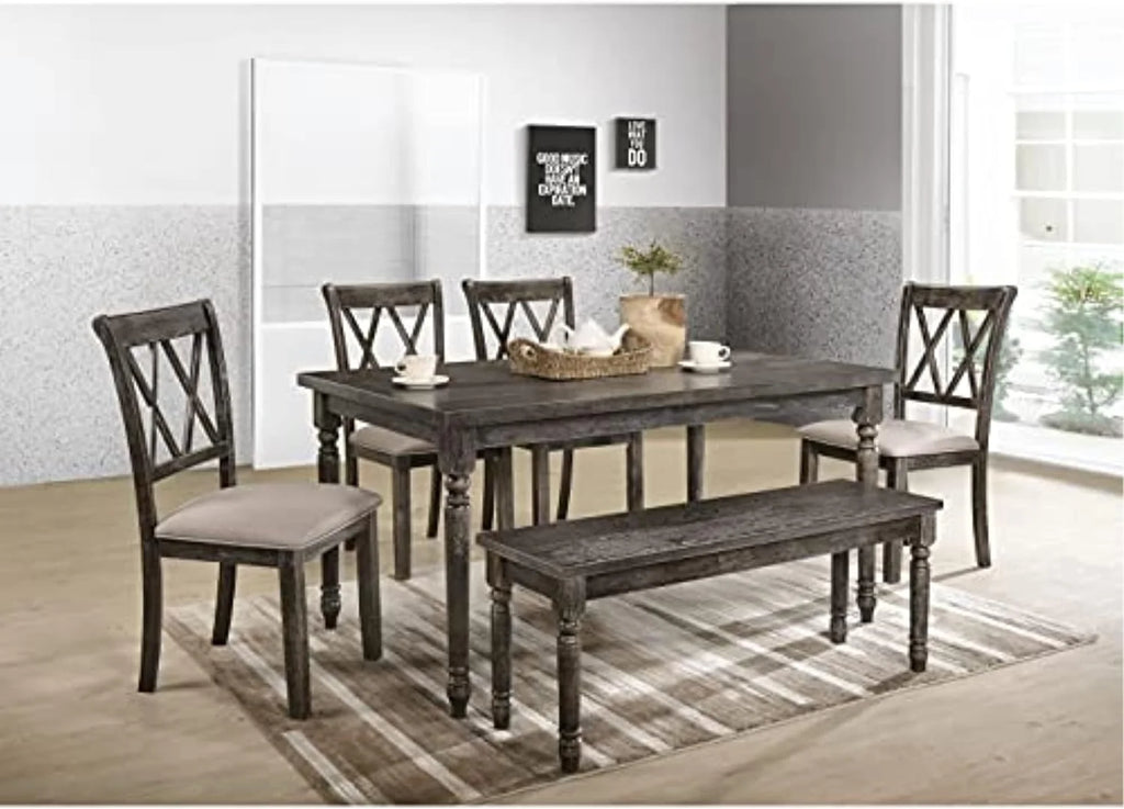 Weathered Gray Wood Dining Table M75456