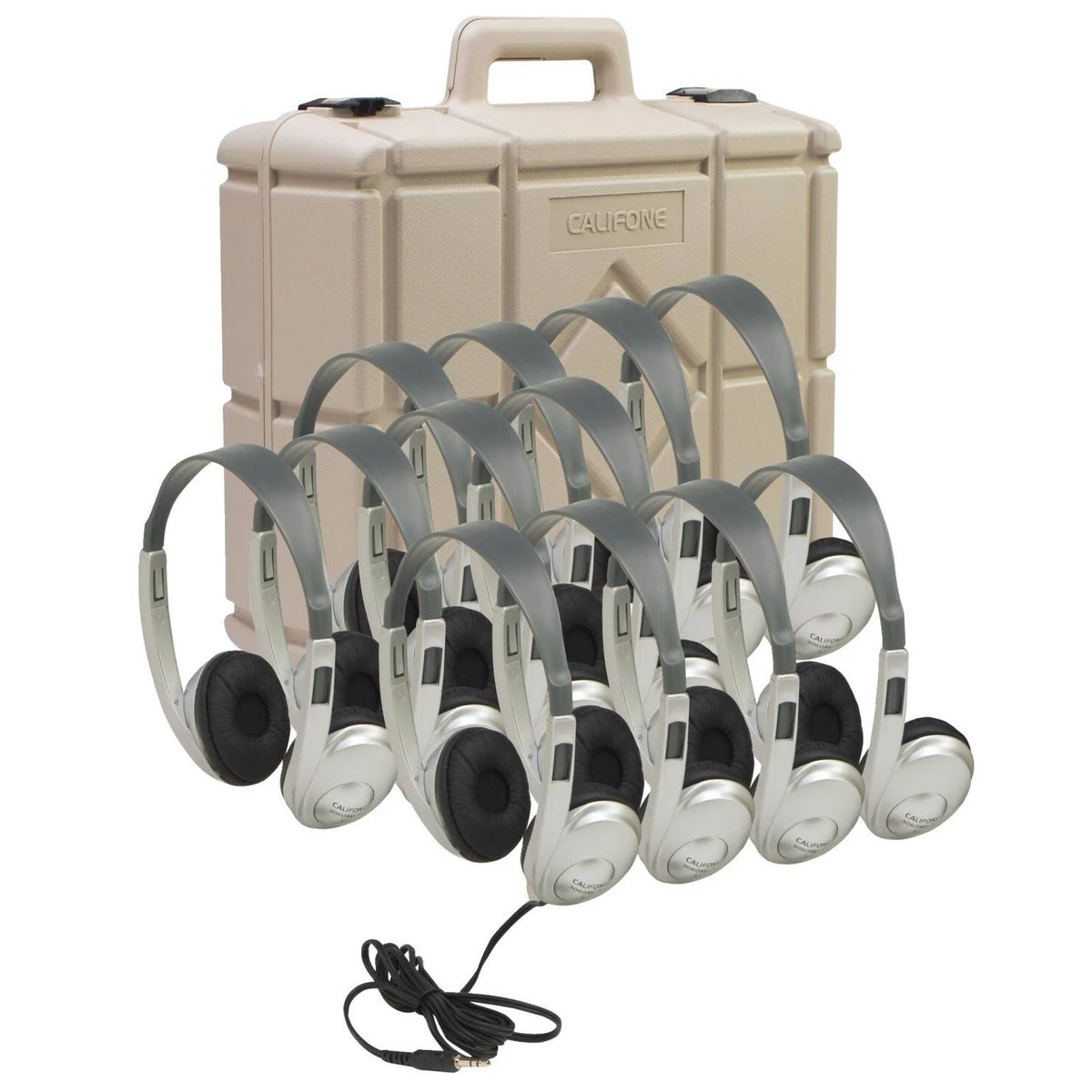 12 Pack Multimedia Stereo Headphones with Case X5989