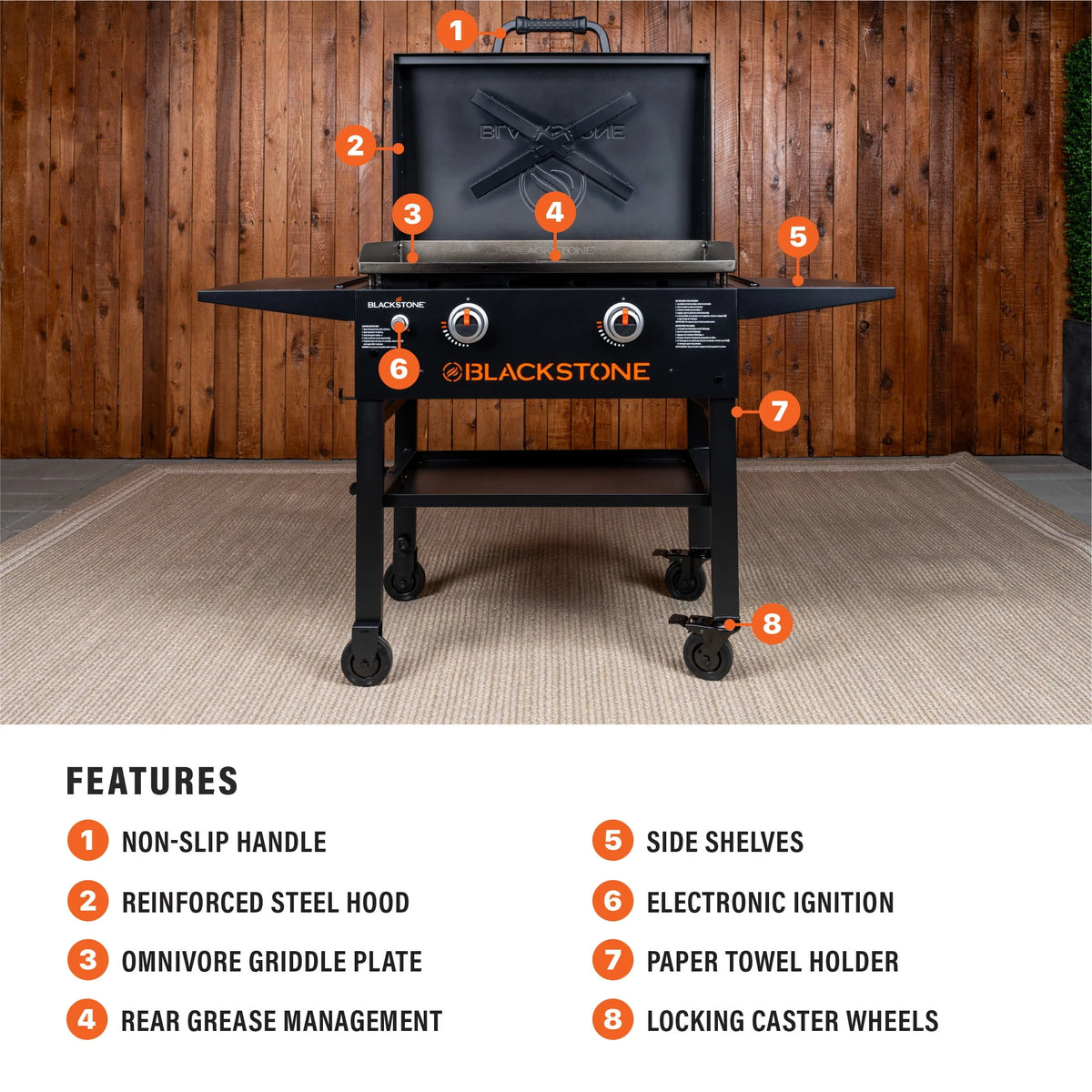 2-Burner 28” Propane Griddle with Hood Y381495