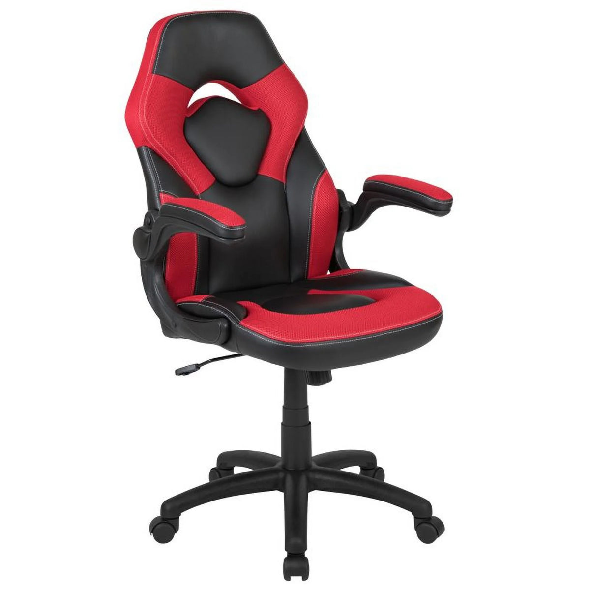 2 Piece Gaming Desk Set with Monitor Stand in Black and Red B85584