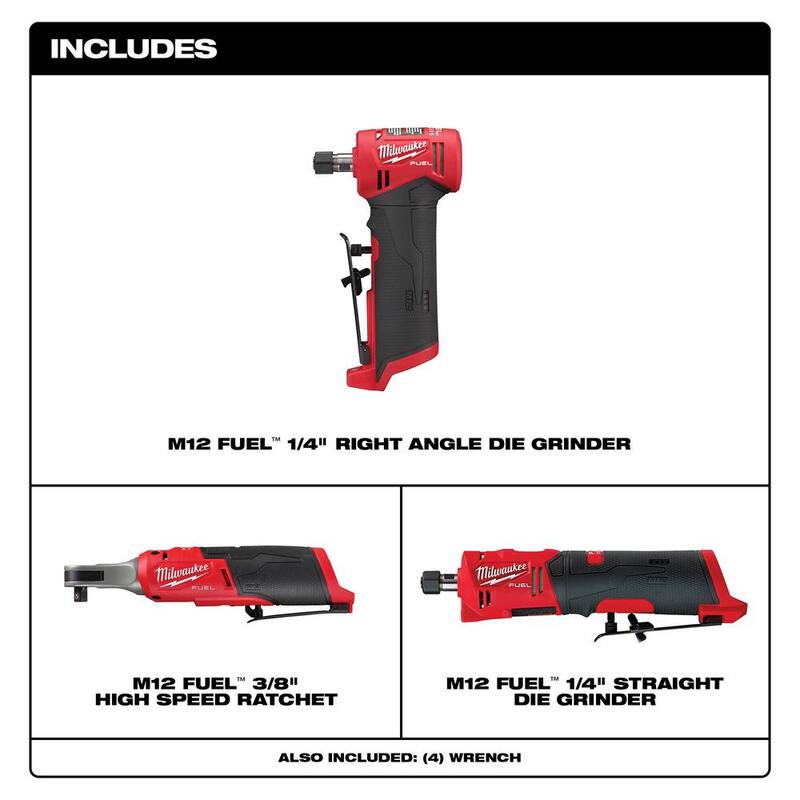 12V Lithium-Ion 3/8 in. Ratchet and 1/4 in. Die Grinder F58782