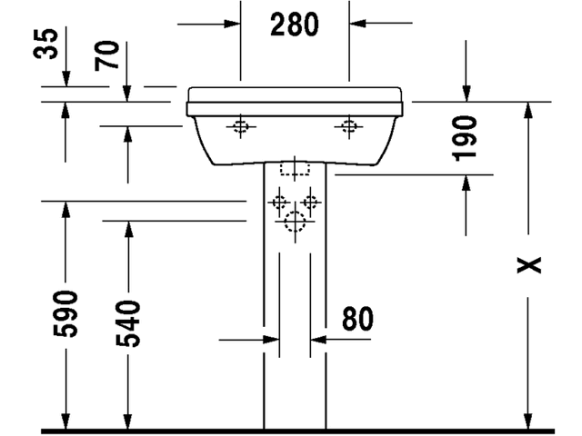 Wall Mount Washbasin P7412