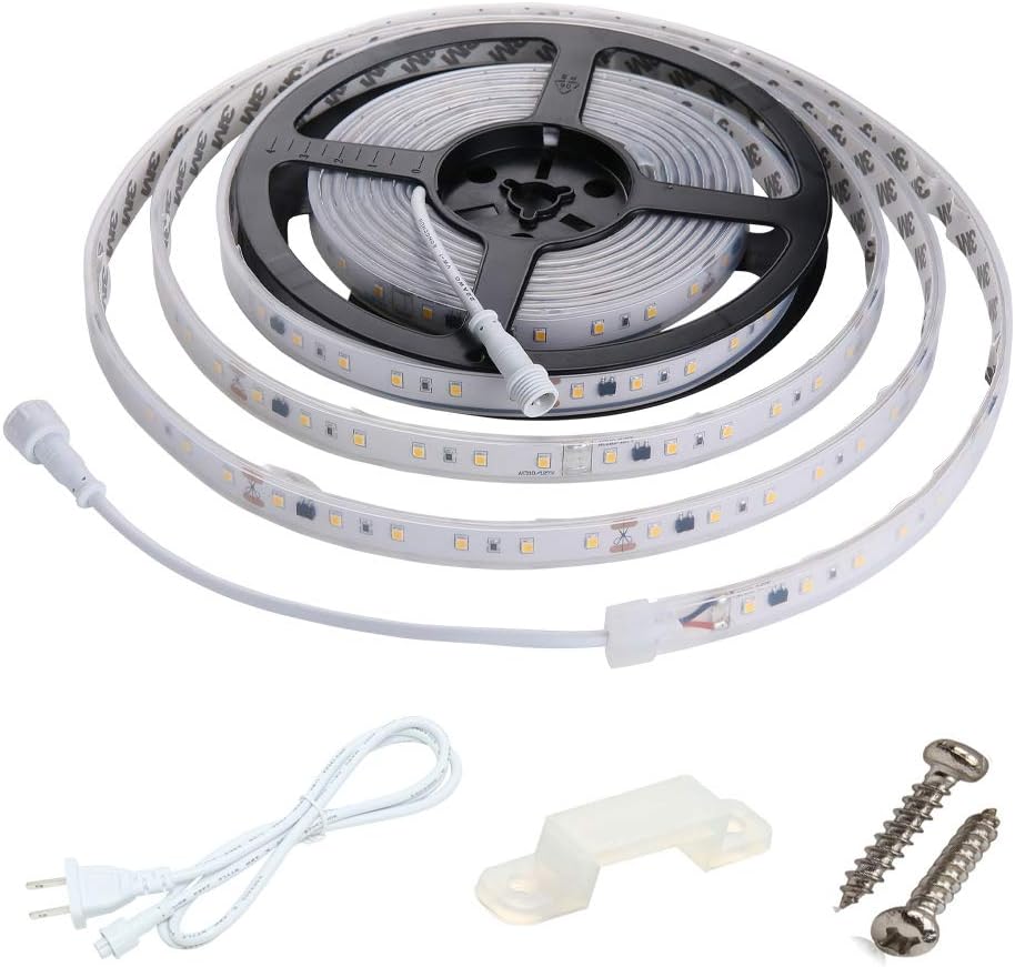 120V Dimmable Waterproof IP65 Cool White 6000K LED Strip Light C230
