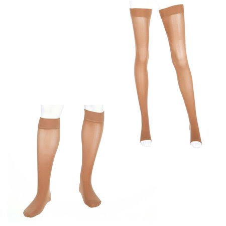 30-40 mmHg Calf Petite Beige Compression Stockings D7183