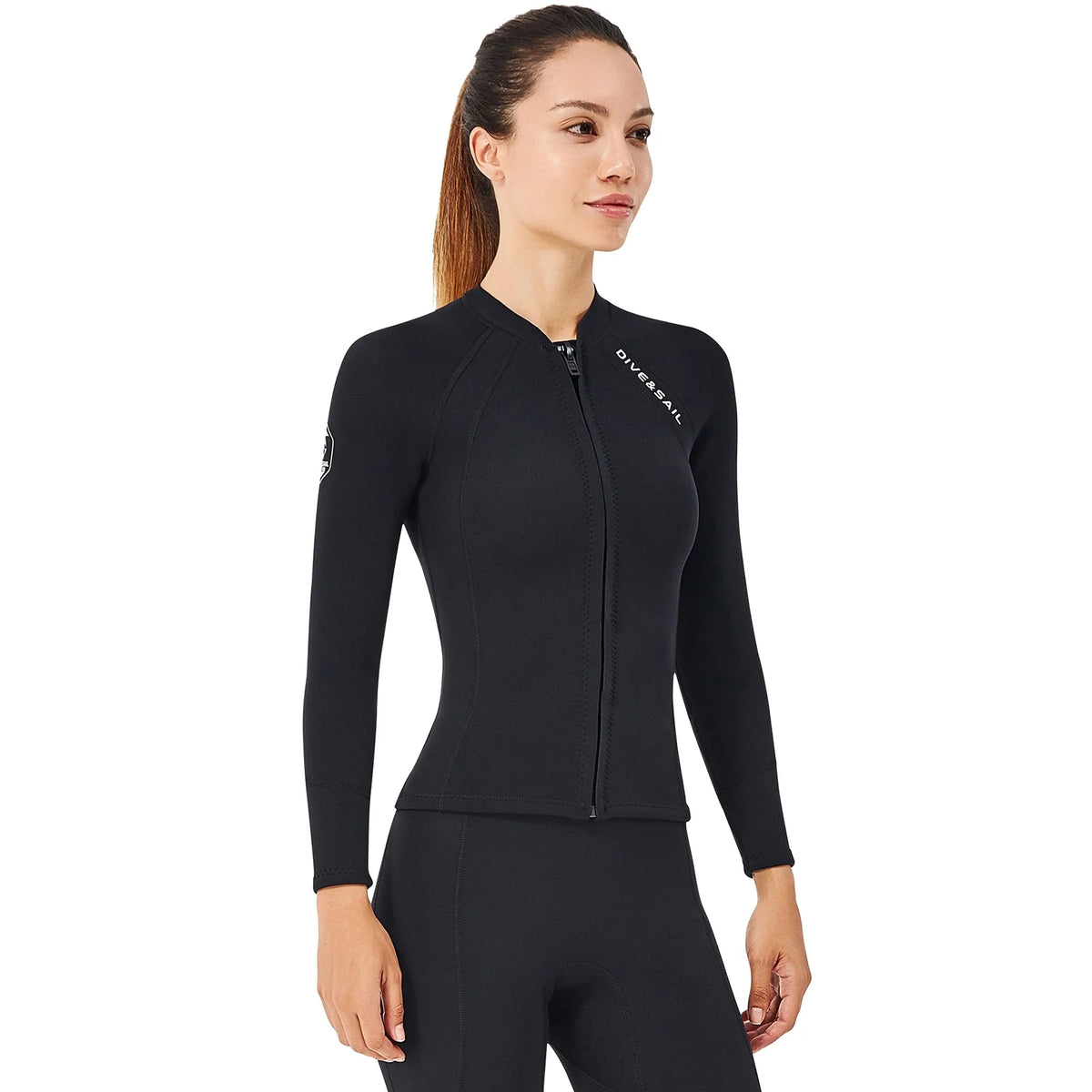 2mm Neoprene Front Zipper Wetsuits Jacket Long Sleeves P484