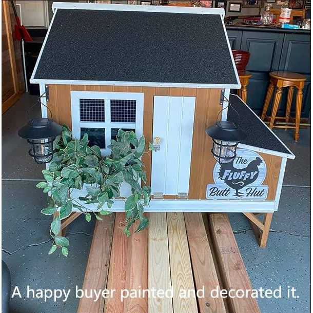 Large Wood Chicken Coop with 3 Nesting Box H103
