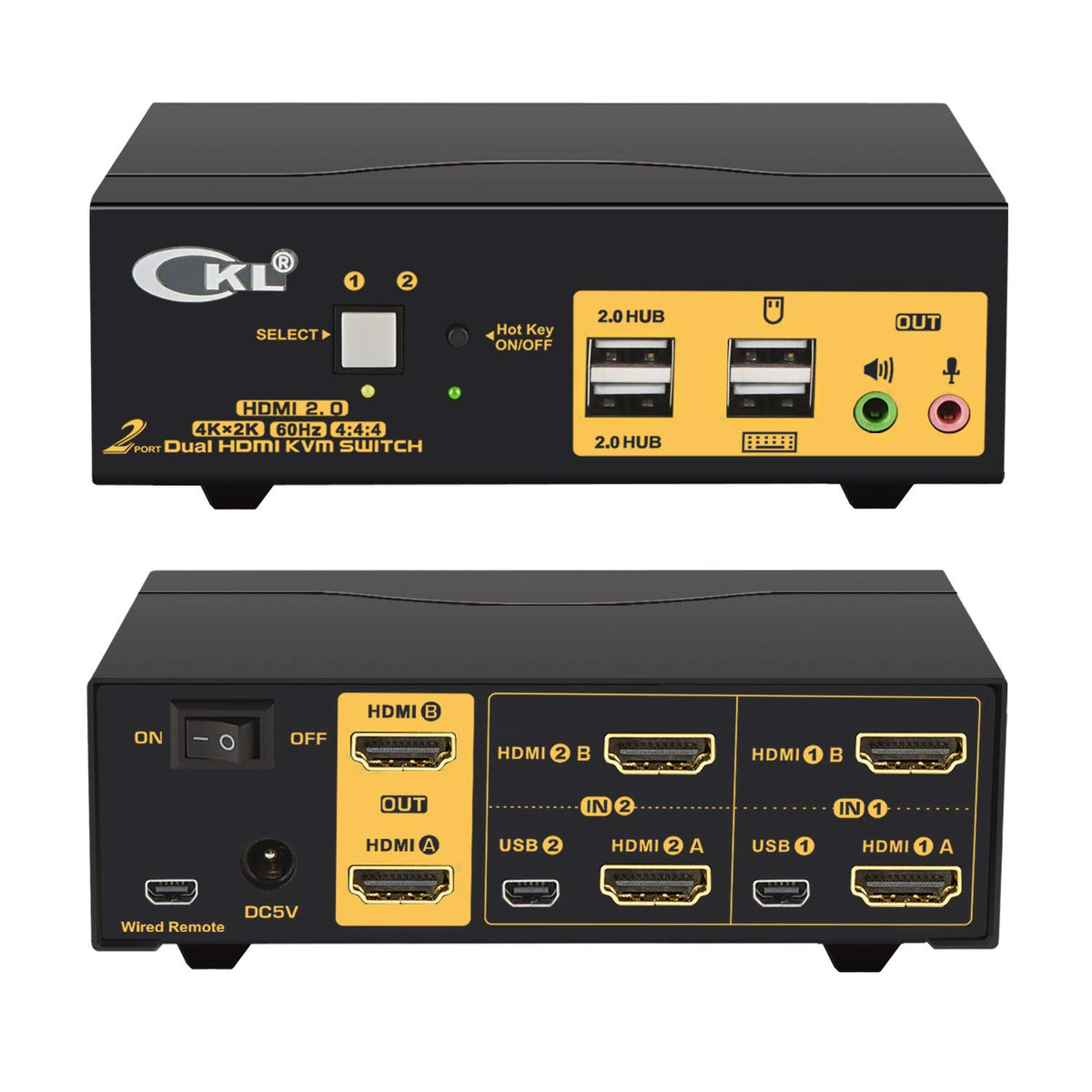 2 Port USB-C KVM Switch with Cables N91475