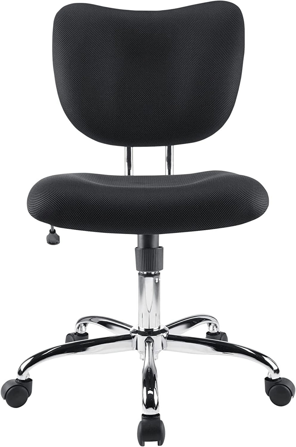 Black Chrome Mesh Low-Back Task Chair P727