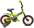 Green and Orange 12-inch Boy's Bicycle with Training Wheel P83682