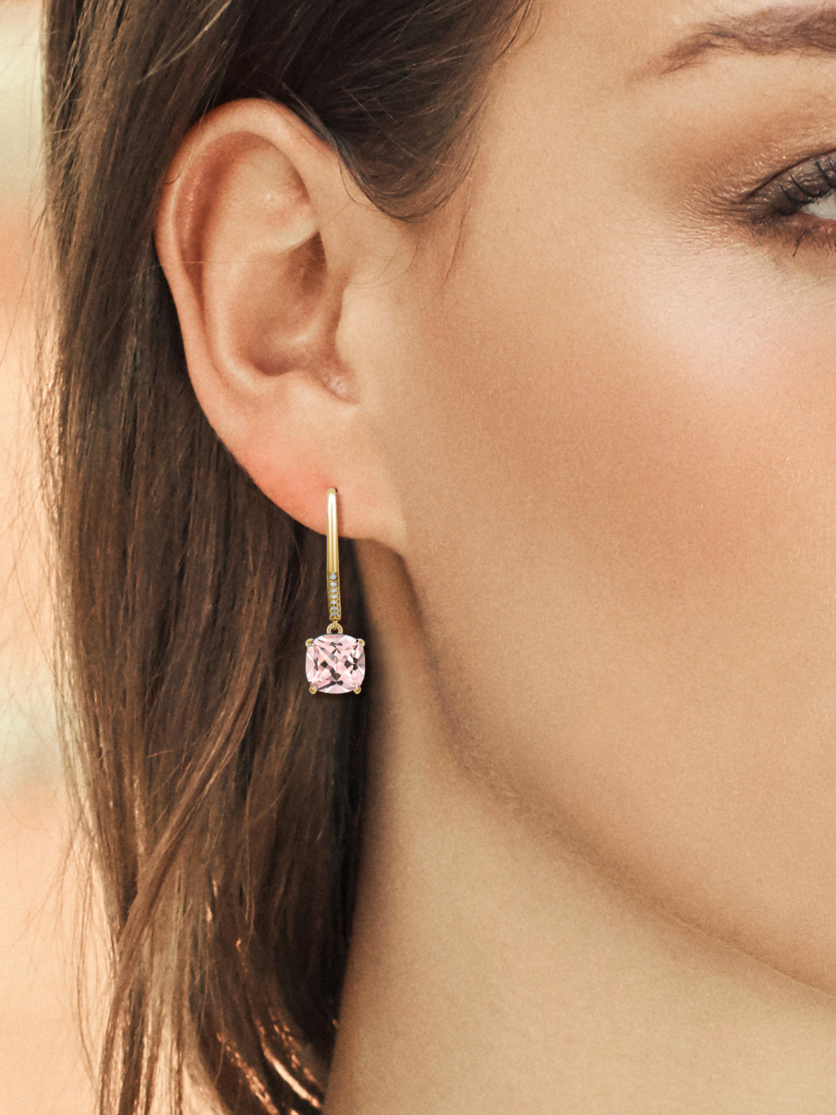18K Yellow Gold Plated Silver Earrings I409