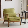 Green Corduroy Upholstered Accent Chair with Pillow G2990