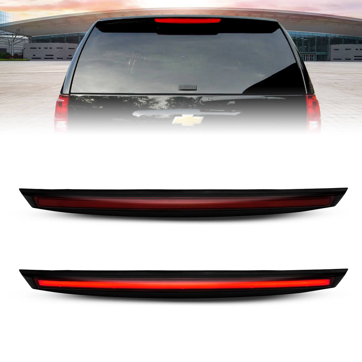 2007-2014 Chevrolet Suburban 1500 LED 3rd Brake Light Black Housing Smoke Lens 1pc T387