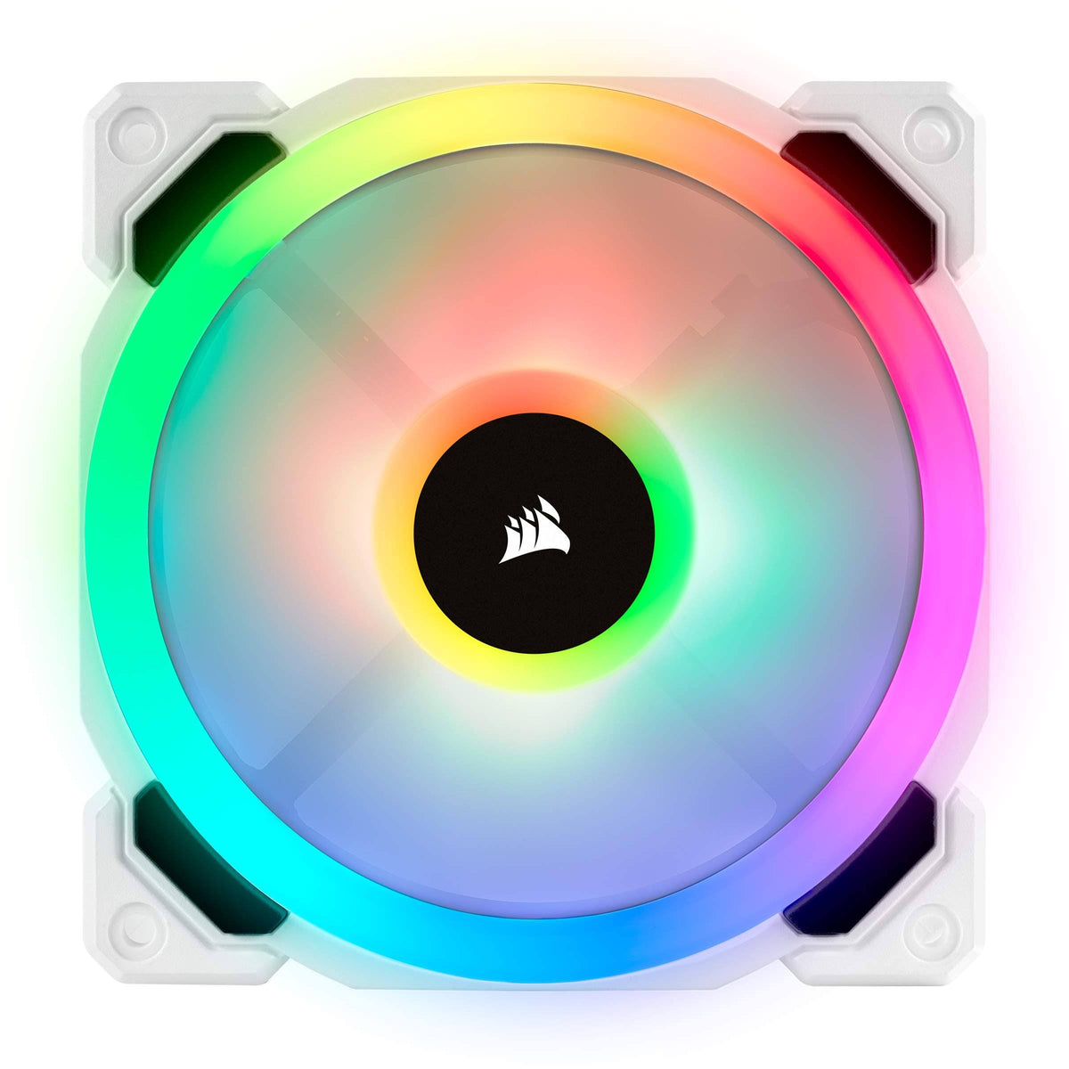 120mm RGB LED PWM Fan 3 Fan Pack with Lighting Node Pro, White U7867