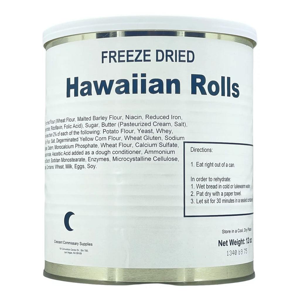 Freeze Dried Emergency Food Ration Hawaiian Rolls #10/12oz/Can - 1 Can V157199