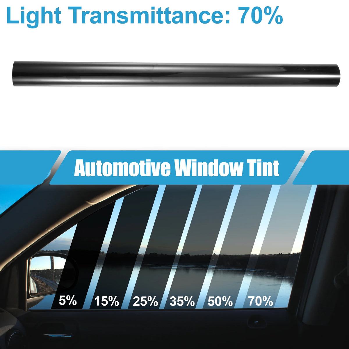 70% VLT 0.5x7m Car Ceramic Window Tint Film D8008