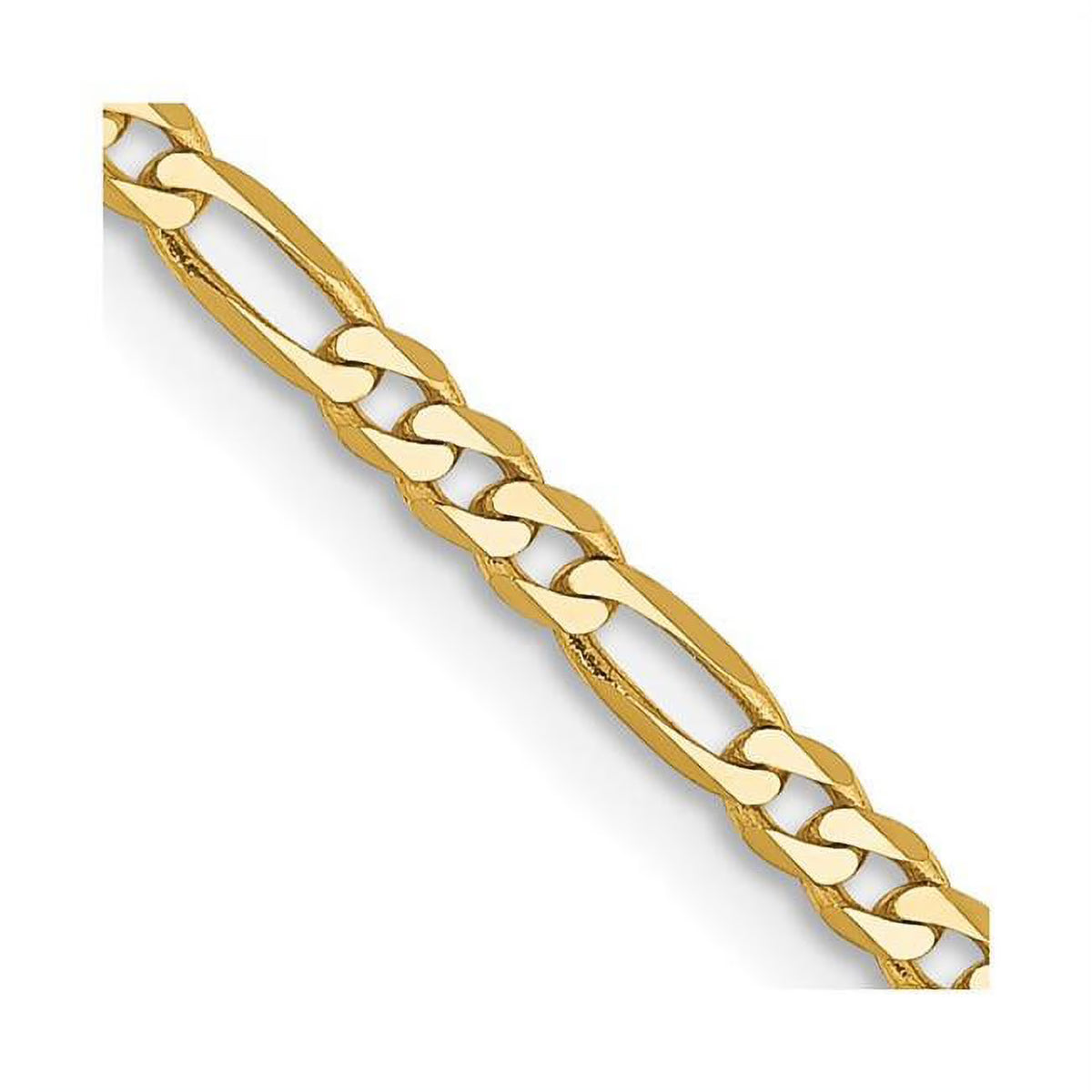 14K Yellow Gold Flat Figaro Chain X806