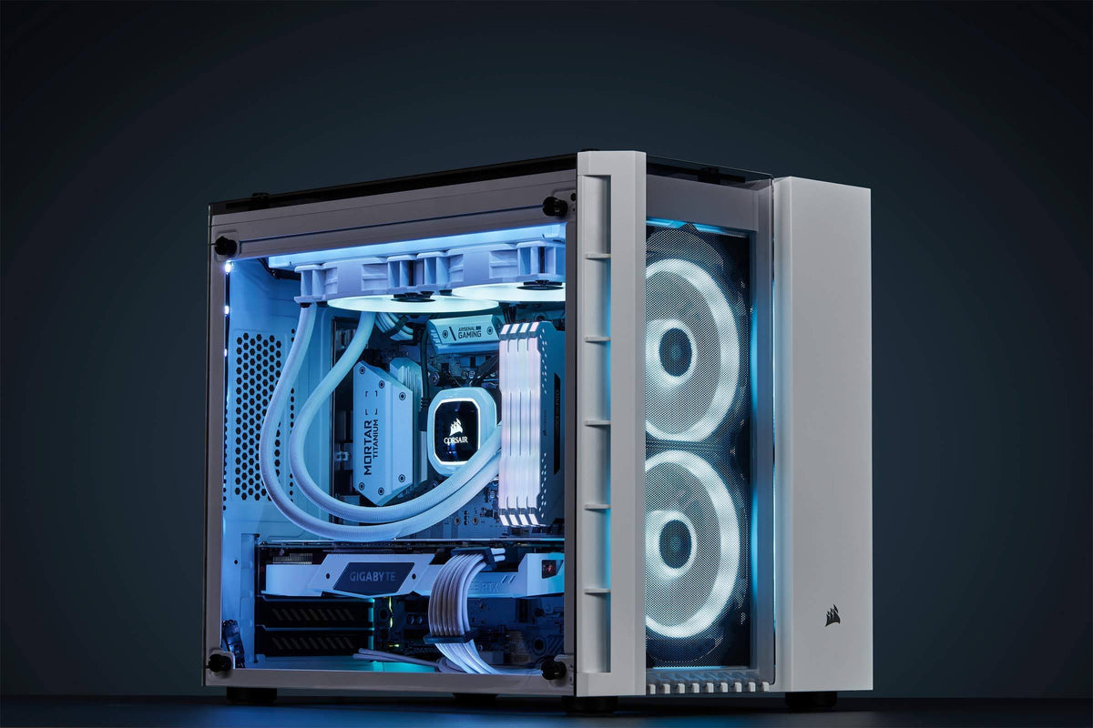 120mm RGB LED PWM Fan 3 Fan Pack with Lighting Node Pro, White U7867