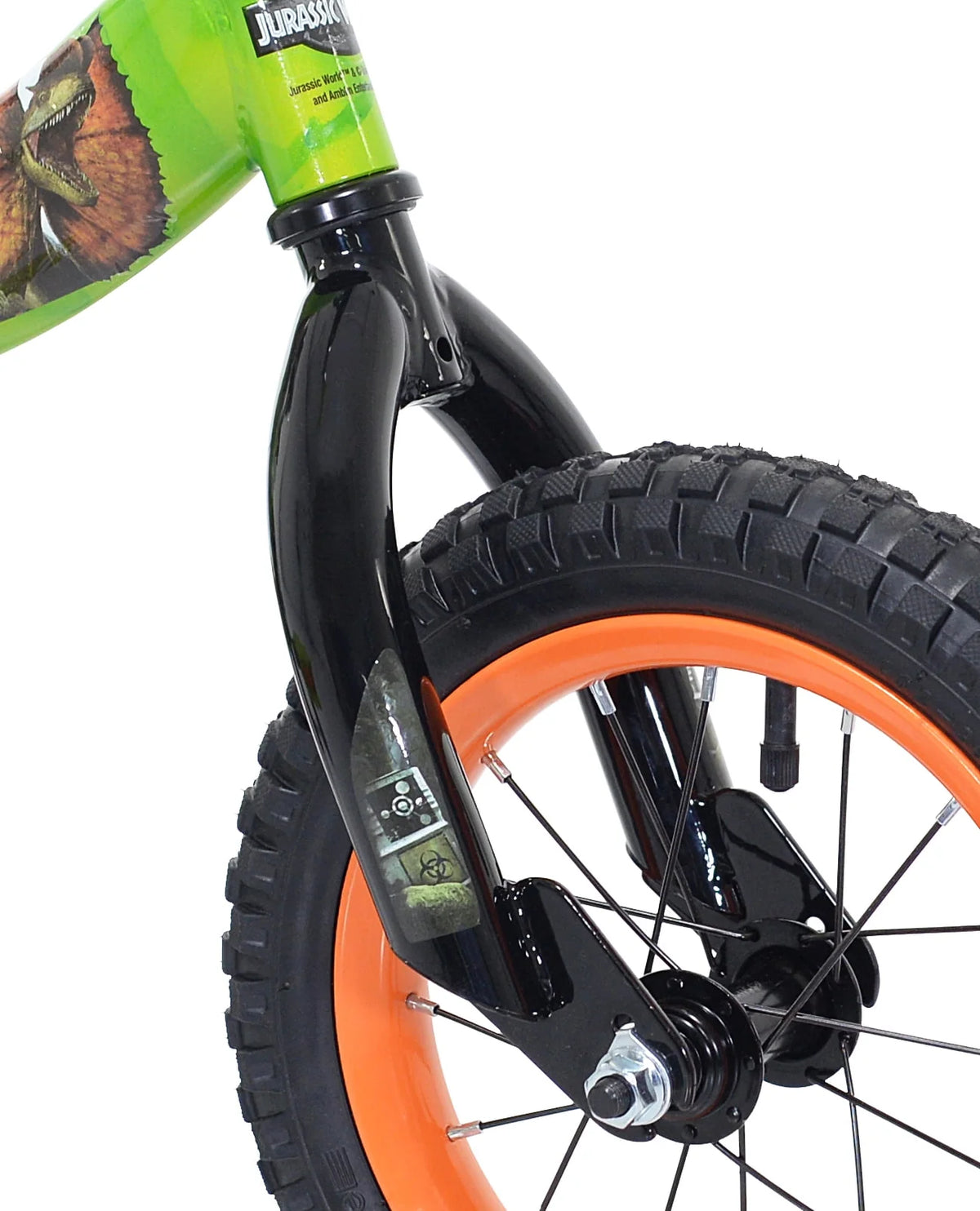 Green and Orange 12-inch Boy's Bicycle with Training Wheel P83682