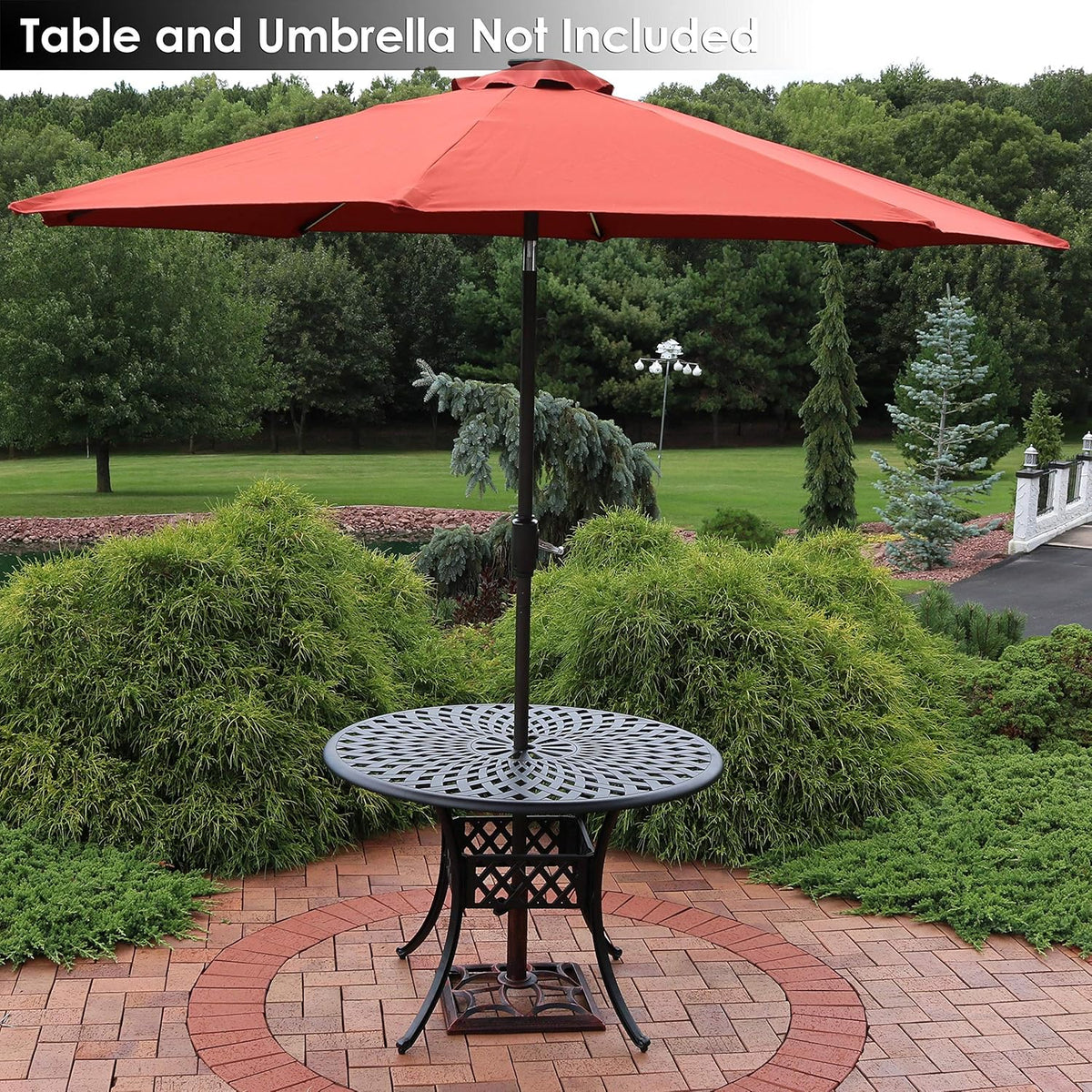 16-Inch Square Cast Iron Umbrella Base Stand Q352096