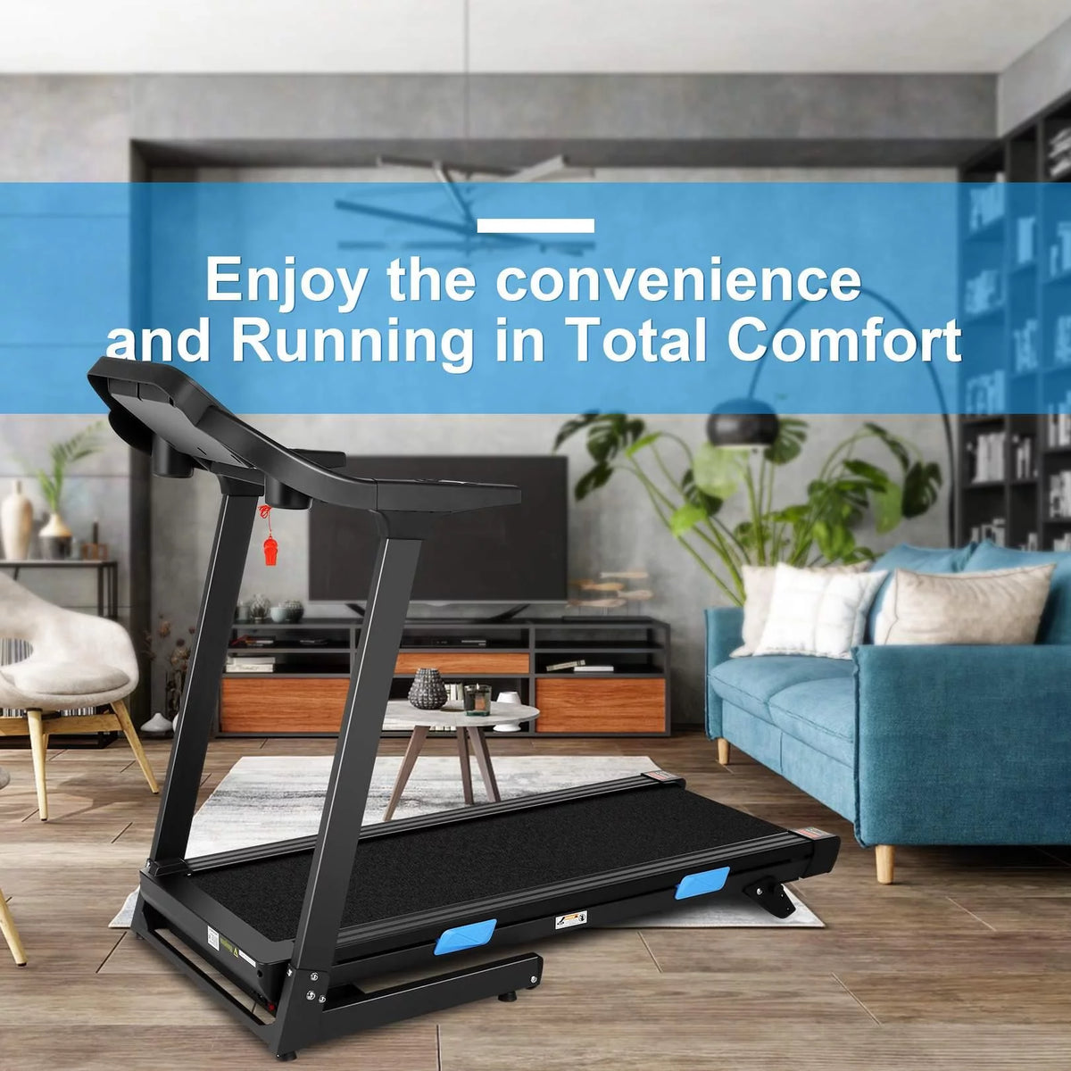18 INCH Wide 3.25 HP Electric Folding Treadmill with Incline D973637
