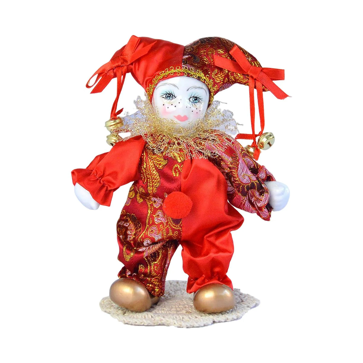 Antique Porcelain Harlequin Doll Ornaments V640560