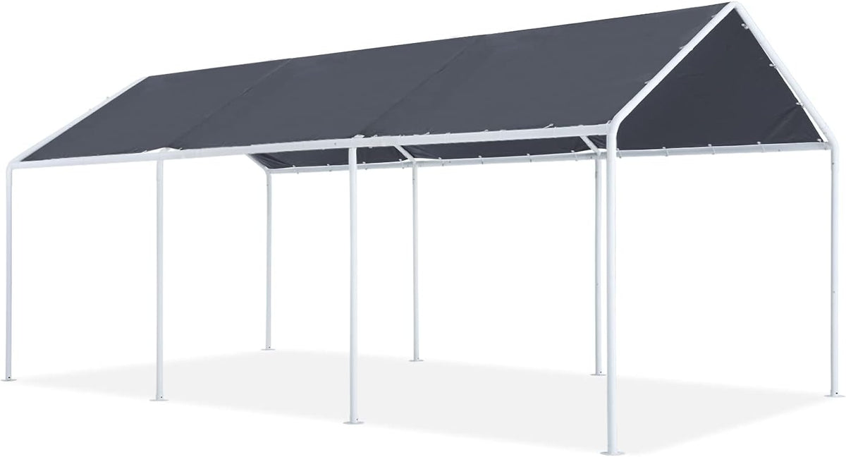 10x20 FT Gray Carport U3737