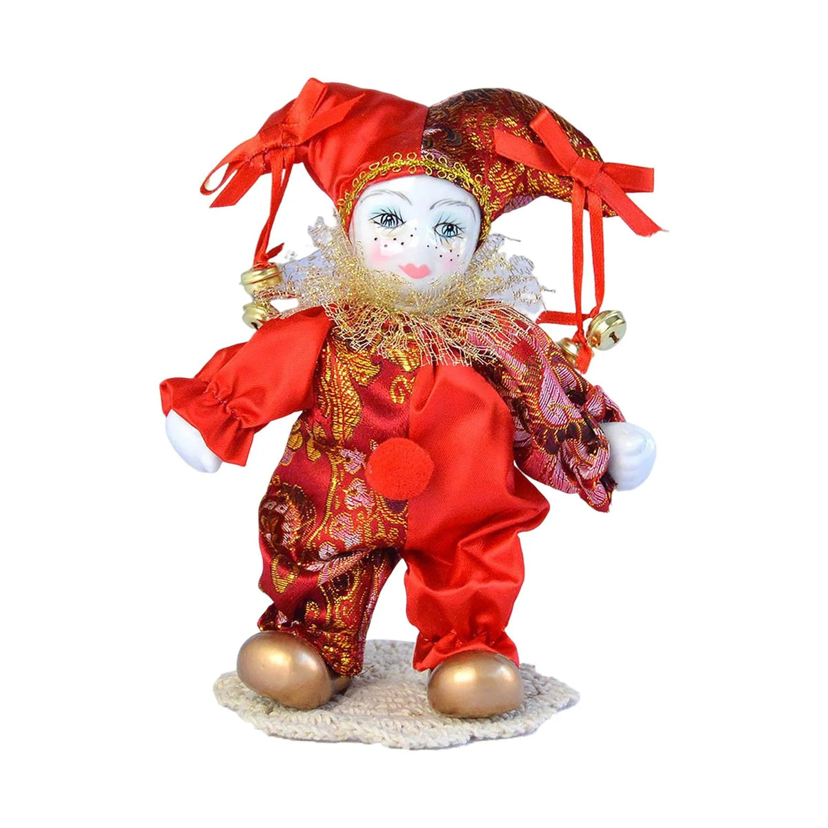 Antique Porcelain Harlequin Doll Ornaments V640560