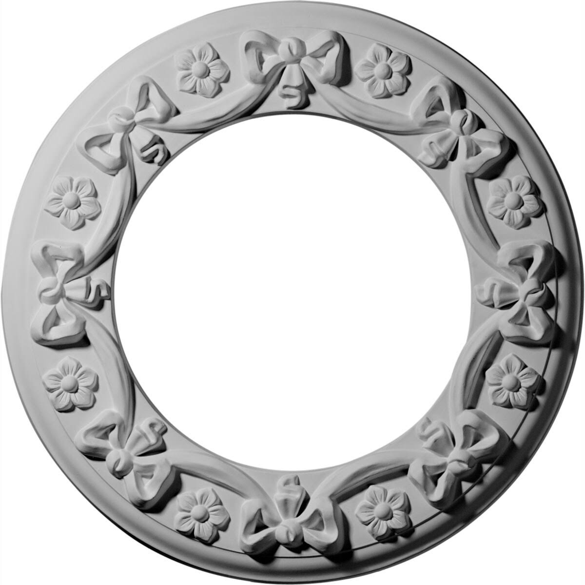 12 1/4x22OD x 7 1/2x22ID x 7/8x22P Ribbon with Bow Ceiling Medallion U378