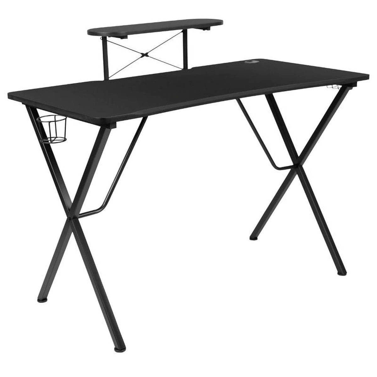 2 Piece Gaming Desk Set with Monitor Stand in Black and Red B85584