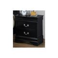Black 2 Drawer Nightstand B6224