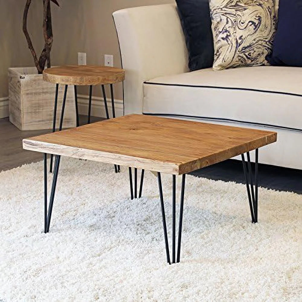 Rustic Square Old Elm Coffee Table N108