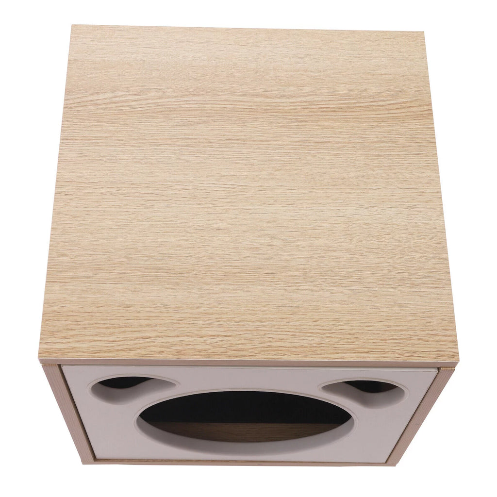 Wooden Cat House End Table F974