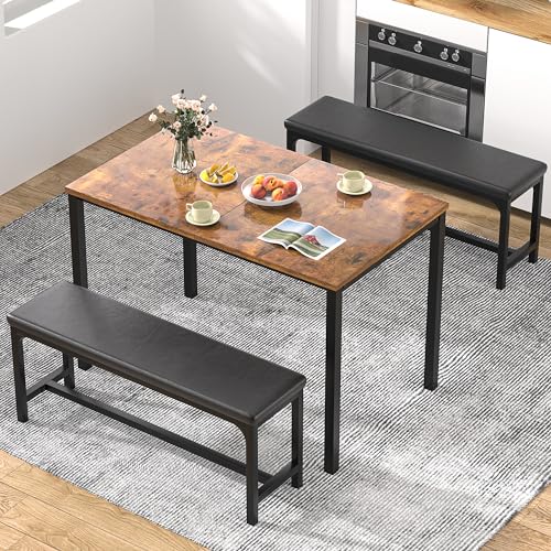 Extendable Kitchen Table with Benches S803118