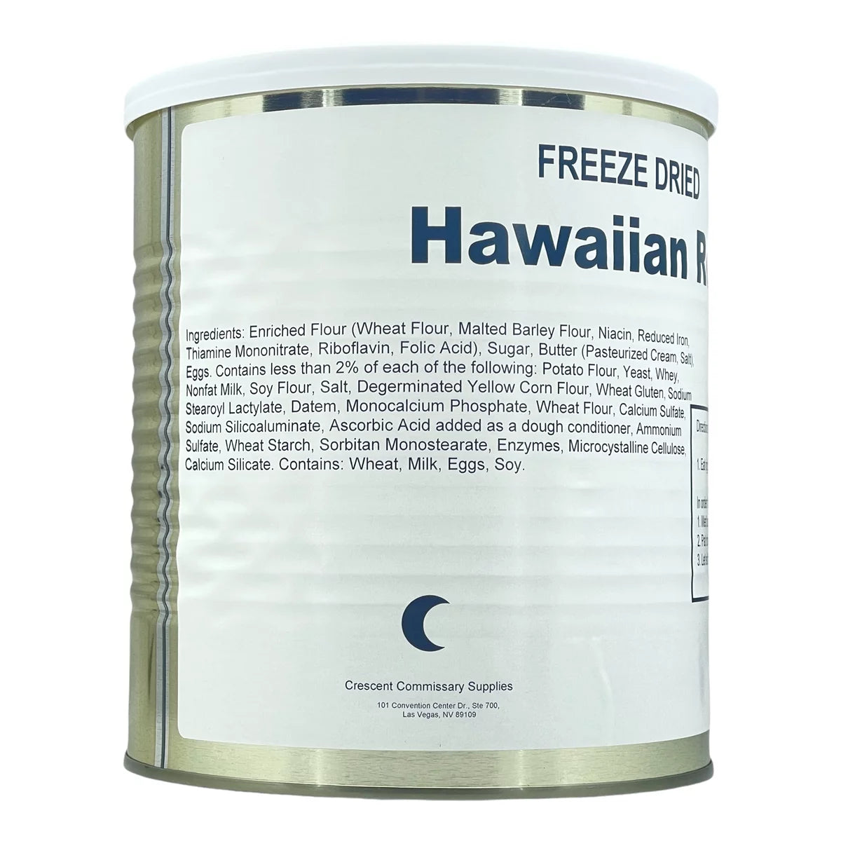 Freeze Dried Emergency Food Ration Hawaiian Rolls #10/12oz/Can - 1 Can V157199