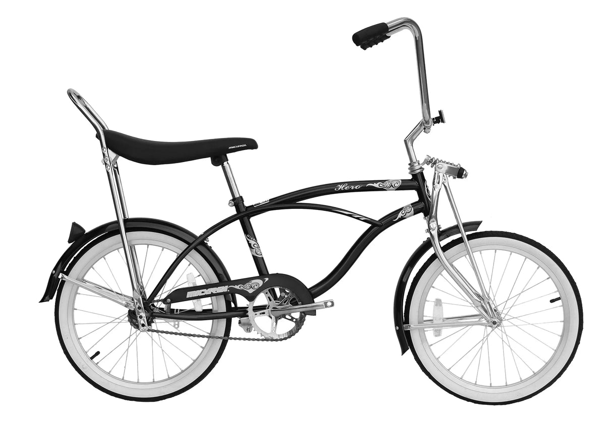 20 In. Single Speed Coaster Brake Bicycle with Banana Seat - Black D36364