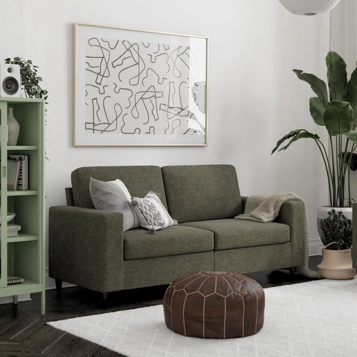 Gray Linen 3 Seater Sofa P503