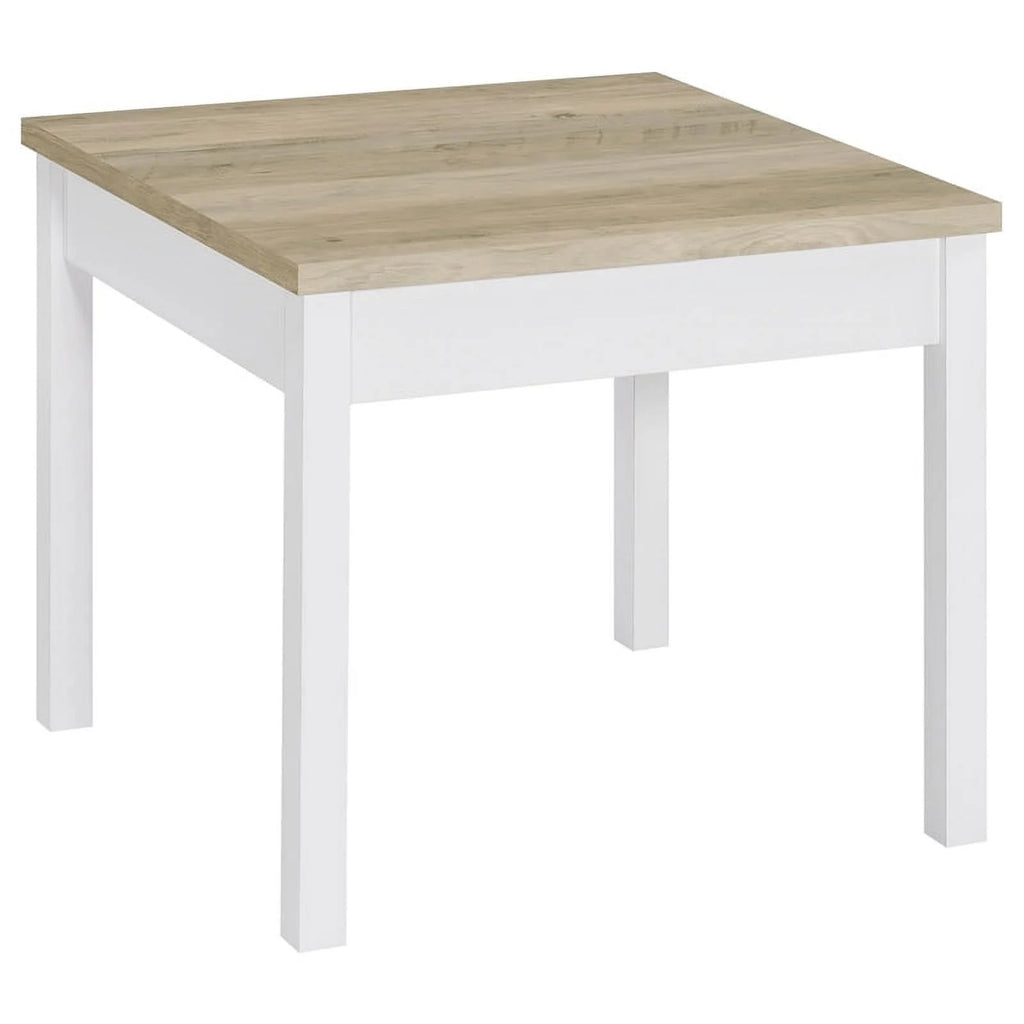 3-piece Pine and White Wood Coffee Table Set L1531