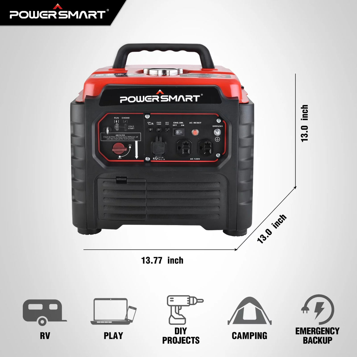 1500 Watt Portable Gas Inverter Generator J78164