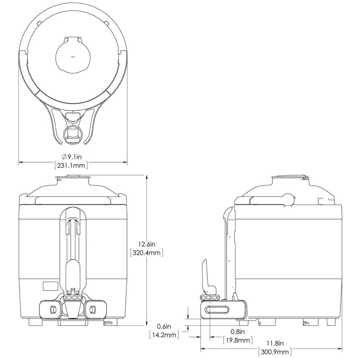 1.0 Gal ThermoFresh Mechanical Sight Gauge Server I3968
