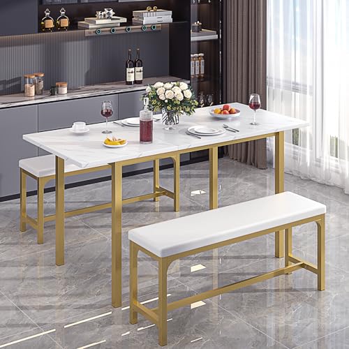 Extendable Kitchen Table with Benches S803118