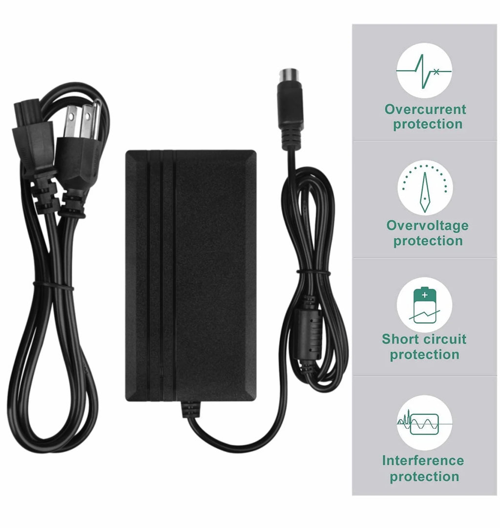 4-Pin DIN AC DC Adapter Switching Power Supply Cord Cable Charger J38004