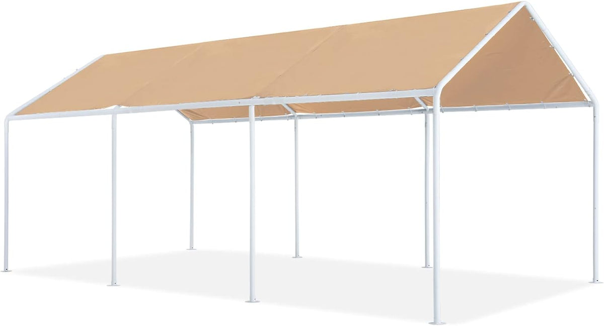 10x20 FT Gray Carport U3737