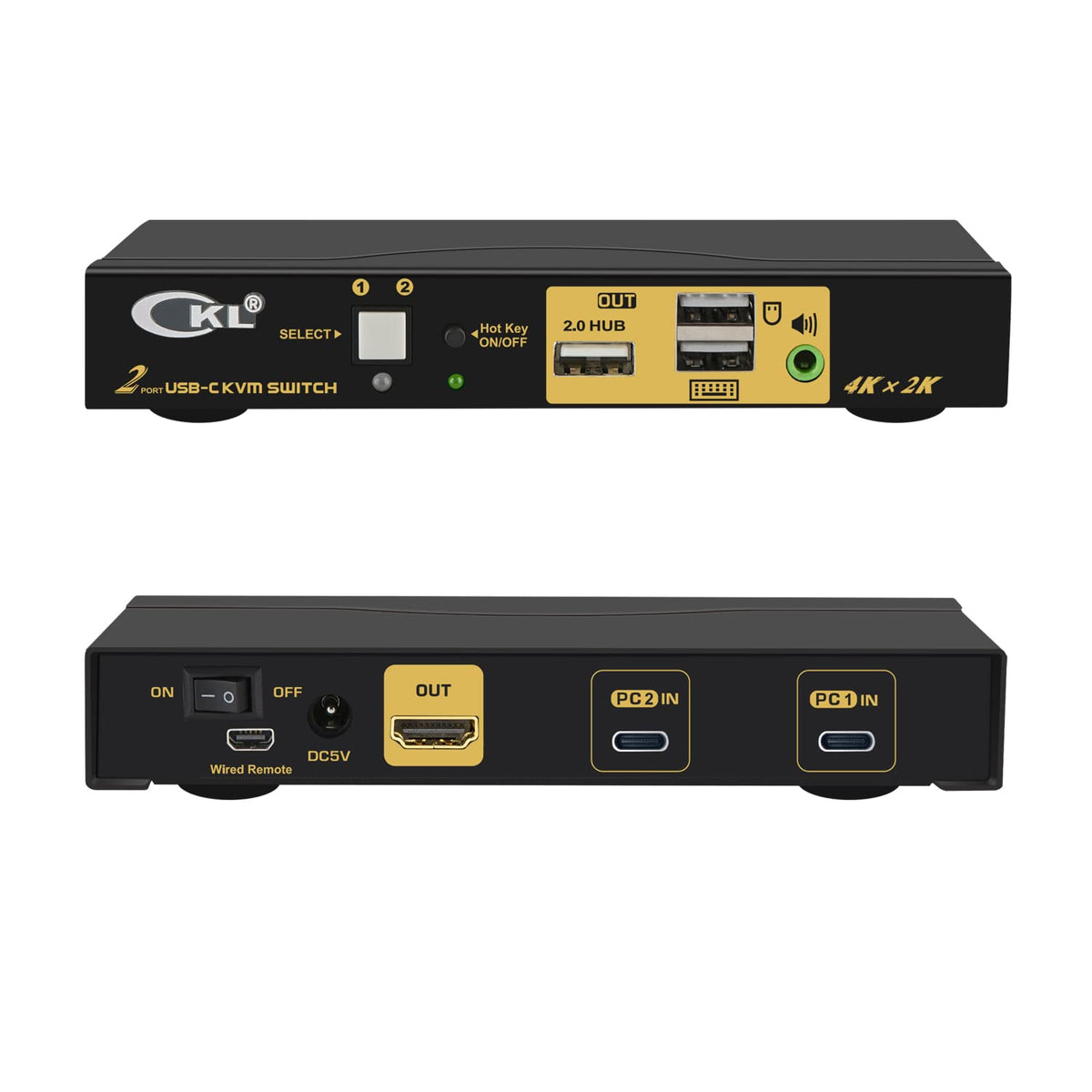 2 Port USB-C KVM Switch with Cables N91475