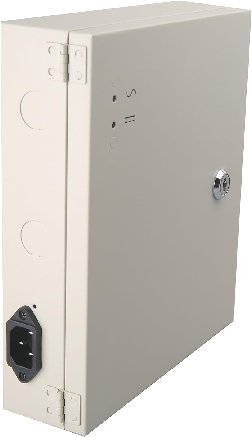 18 Channel DC12V 20 Amp Reset Fuse CCTV DC Distributed Power Box with AC Plug and Lock E4748
