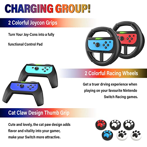 18 in 1 Carrying Case Screen Protector Playstand Game Case Joystick Cap Charging Dock Steering Wheel Bundle V827