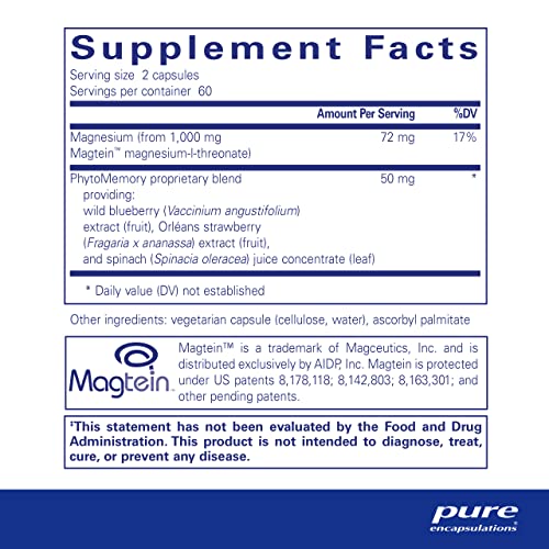 120 Capsules Magnesium-L-Threonate Supplement R275