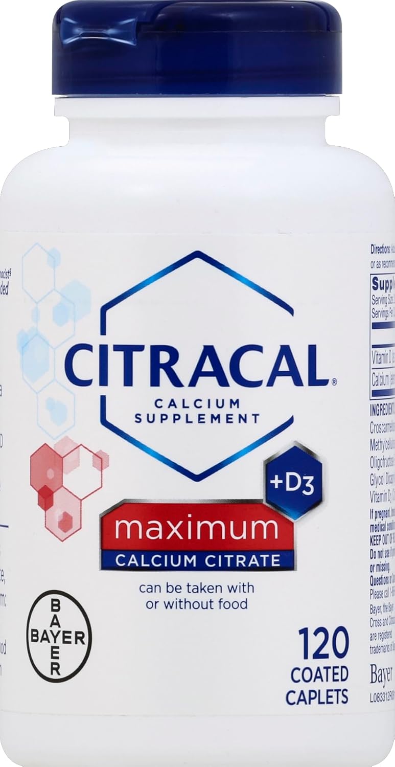 120 Count Calcium Citrate with Vitamin D Caplets G933944