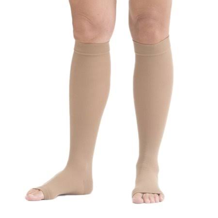30-40 mmHg Calf Petite Beige Compression Stockings D7183
